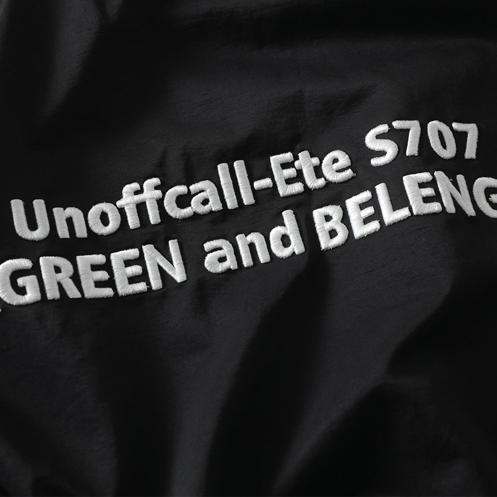 Letter Embroidered Baseball Uniform Jacket Casual Men