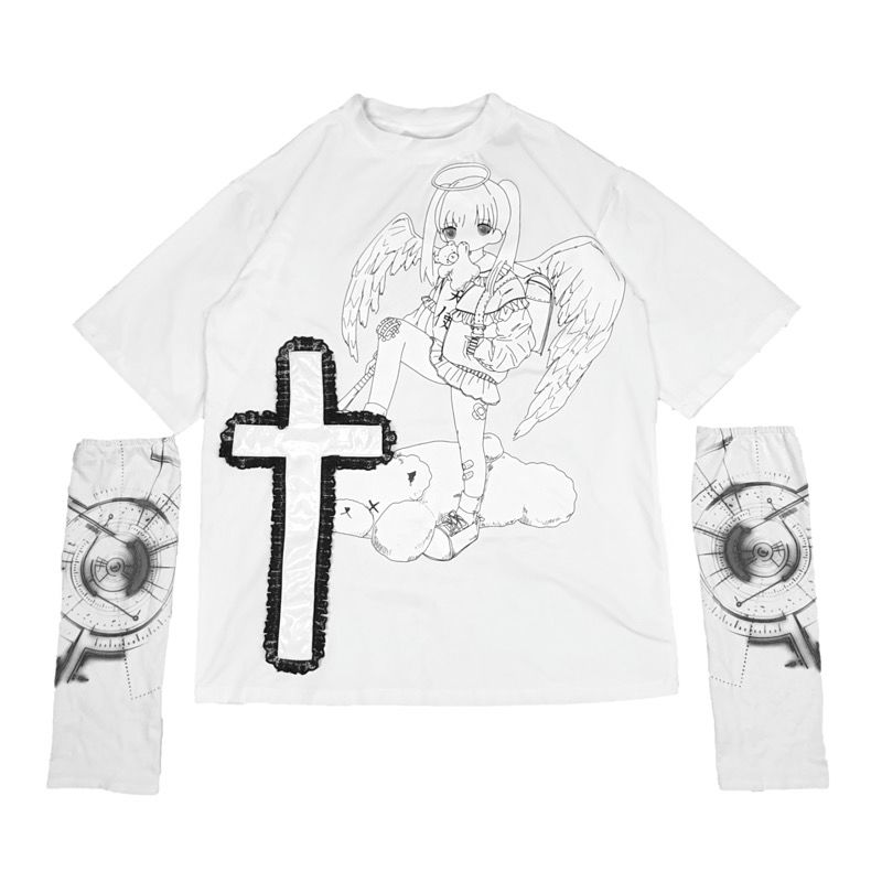 Bear Print Mechanical Loose Couple Top
