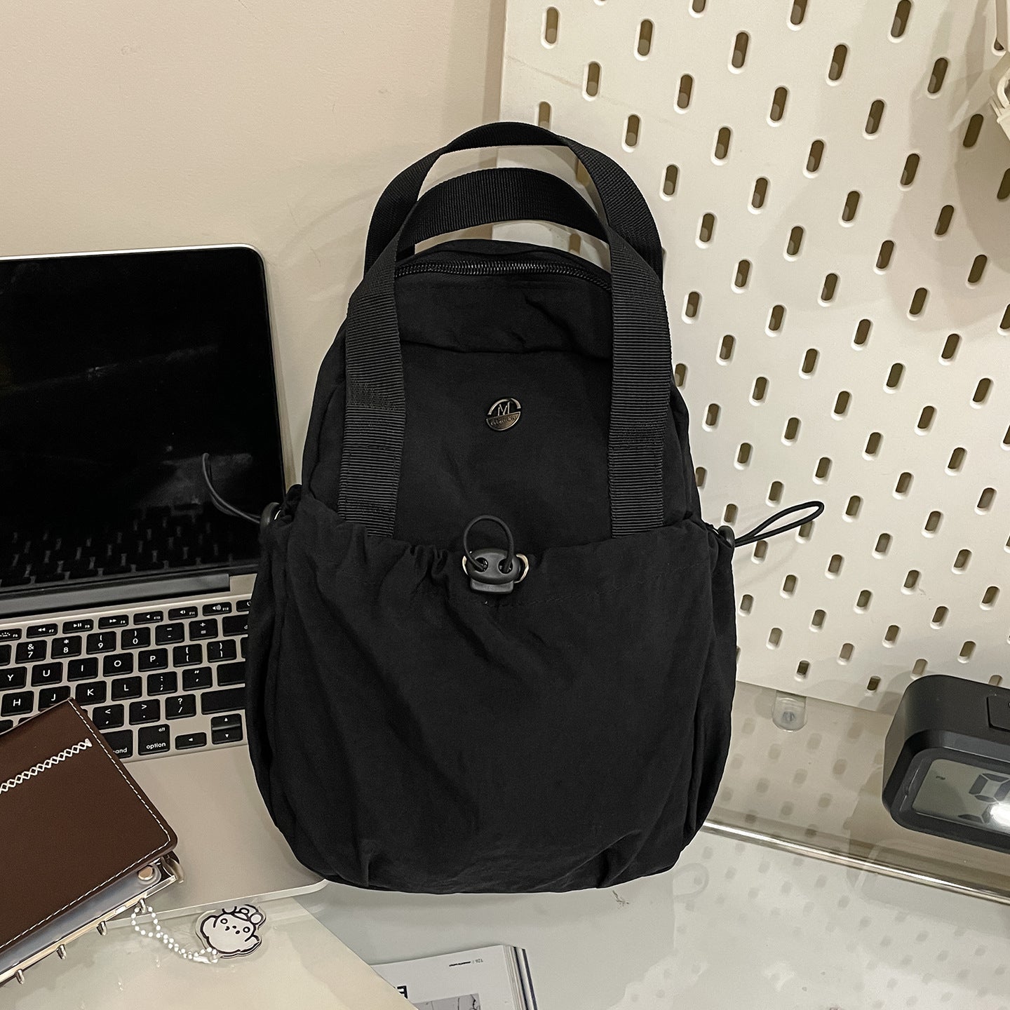 Large-Capacity Crossbody Nylon Backpack