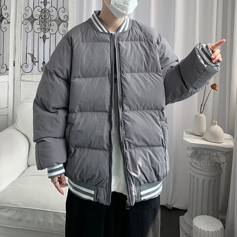 Men's Solid Color Loose Padded Jacket
