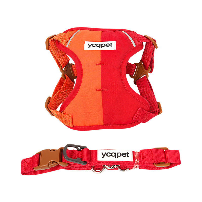 Cute Color Matching Dog Hand Holding Rope Reflective Chest Strap