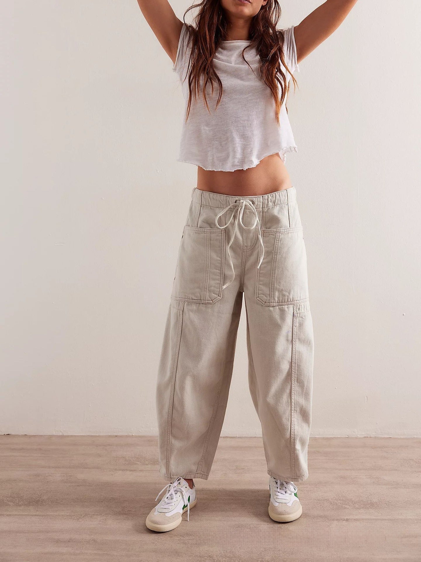 Casual Loose Low-Waist Barrel-Shape Womens Jeans