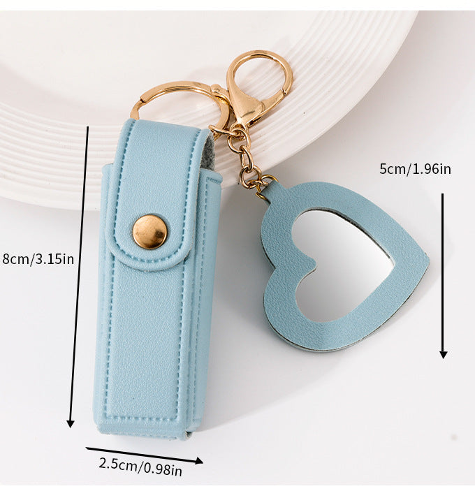 Small Mirror Lipstick Pack Keychain Pendant