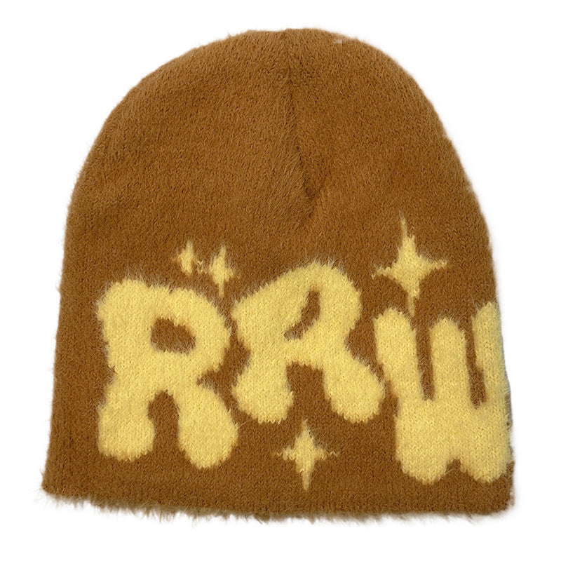 New Mink-like Knitted Jacquard Hat