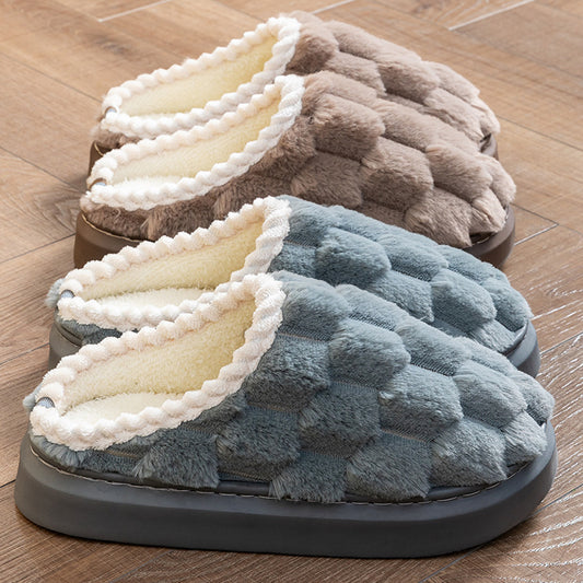 Women's Indoor Non-slip Thick Bottom And Warm Keeping Cotton Slippers