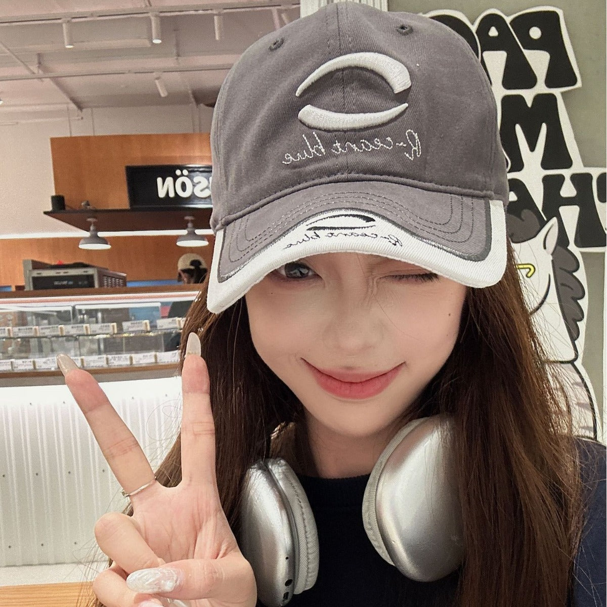 Patchwork Color Big Head Circumference Baseball Cap Outdoor Embroidered Sun Protection Sun Hat