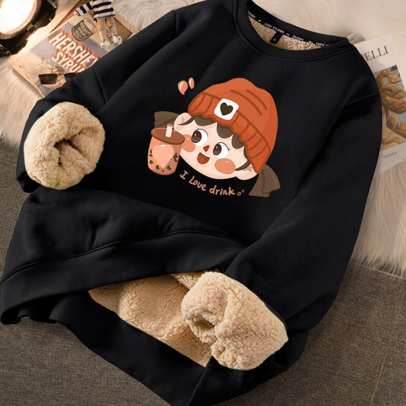 Fashion Thickened Printed Sweater For Women