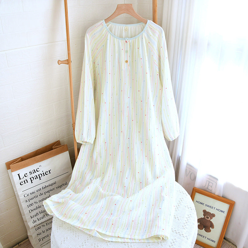 Cotton Yarn Sweet Cotton Candy Home Wear Long-sleeved Trousers Pajamas