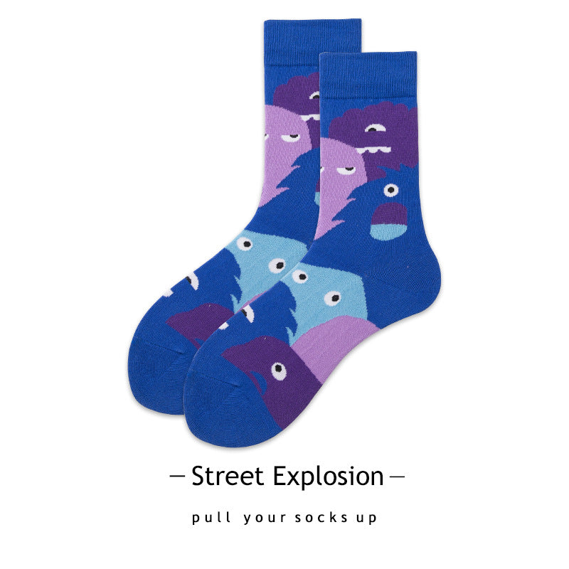 Cartoon Jacquard Sports Skate Socks