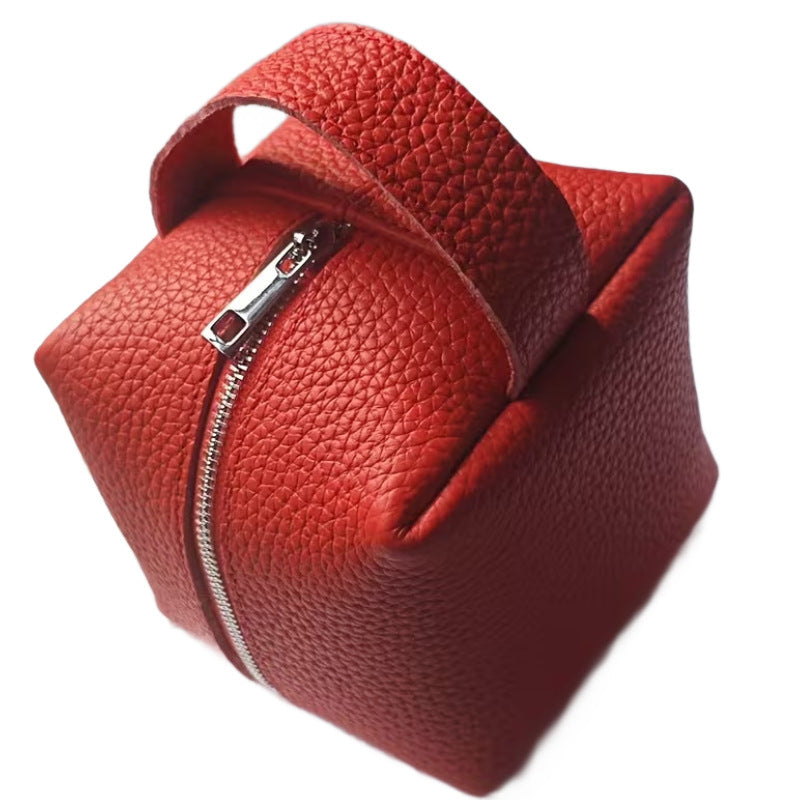 Womens Square Bread-Shaped Cosmetic Skincare Organizer Waterproof Toiletry Bag