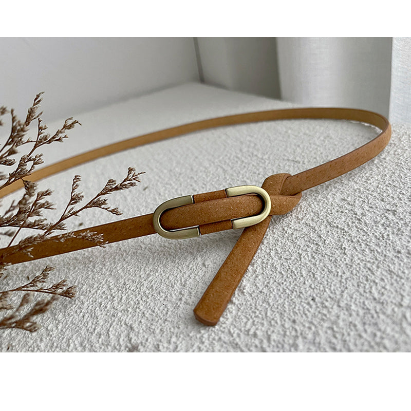 Pigskin Thin Belt Non-porous Suit Dress Decoration