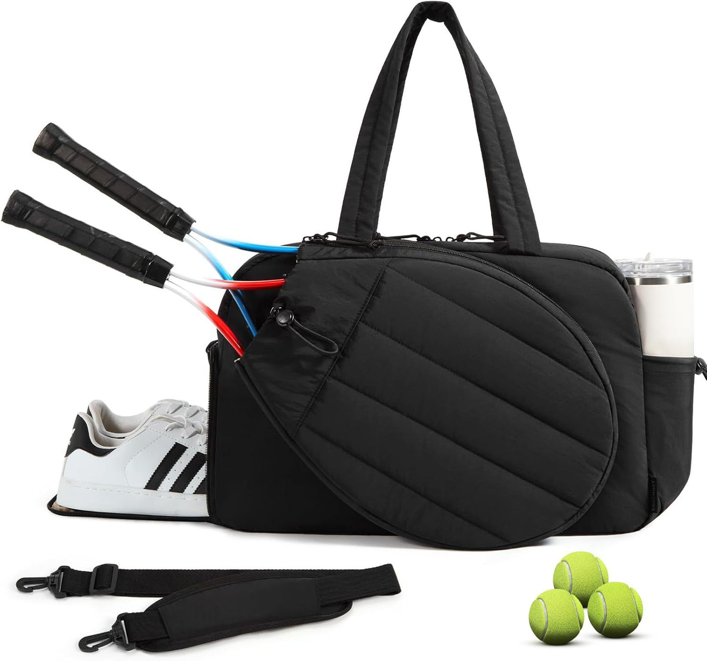 Foldable Portable With Shoe Compartments Shoulder Bag