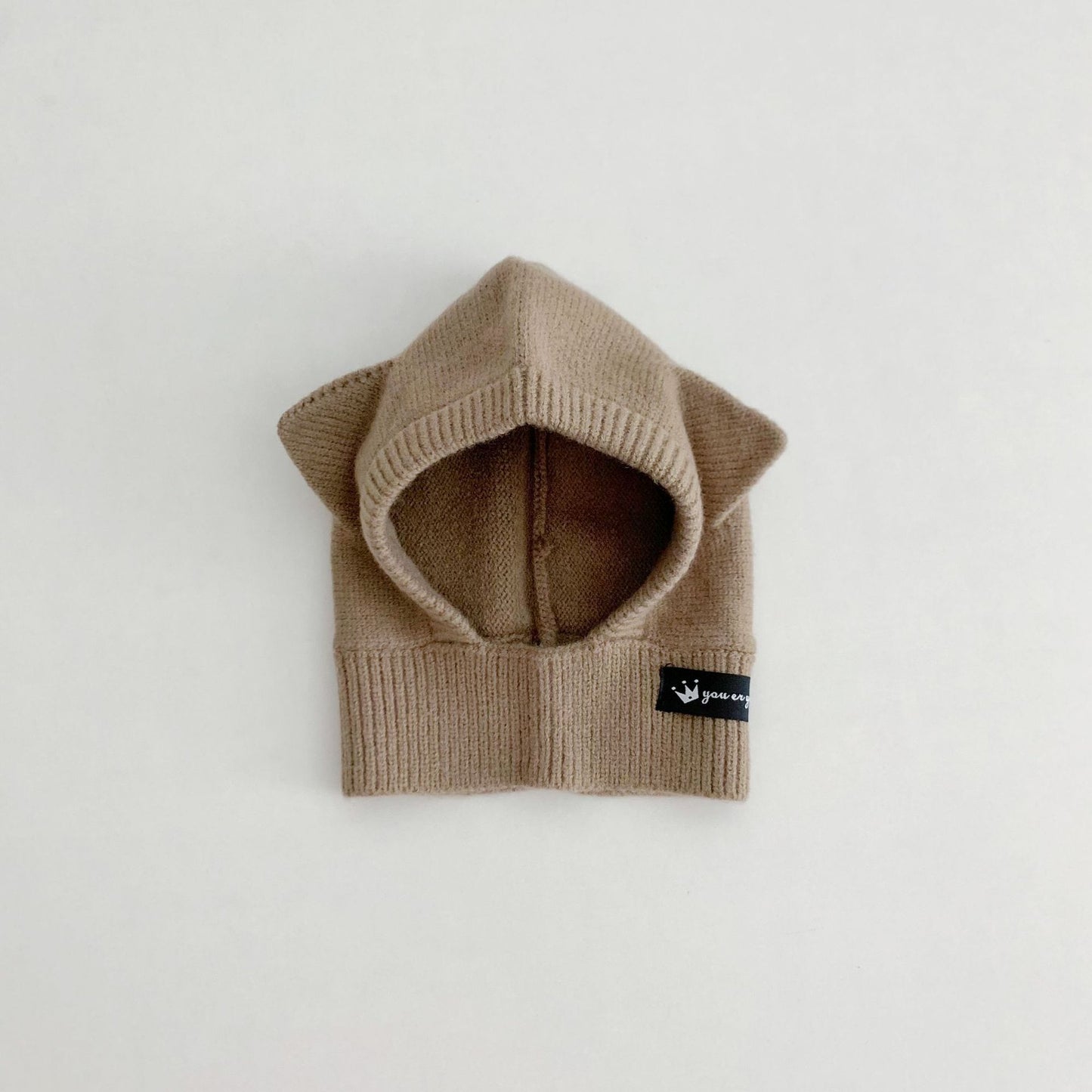 Baby Autumn And Winter Outdoor Keep Warm Knitted Scarf Integrated With Hat
