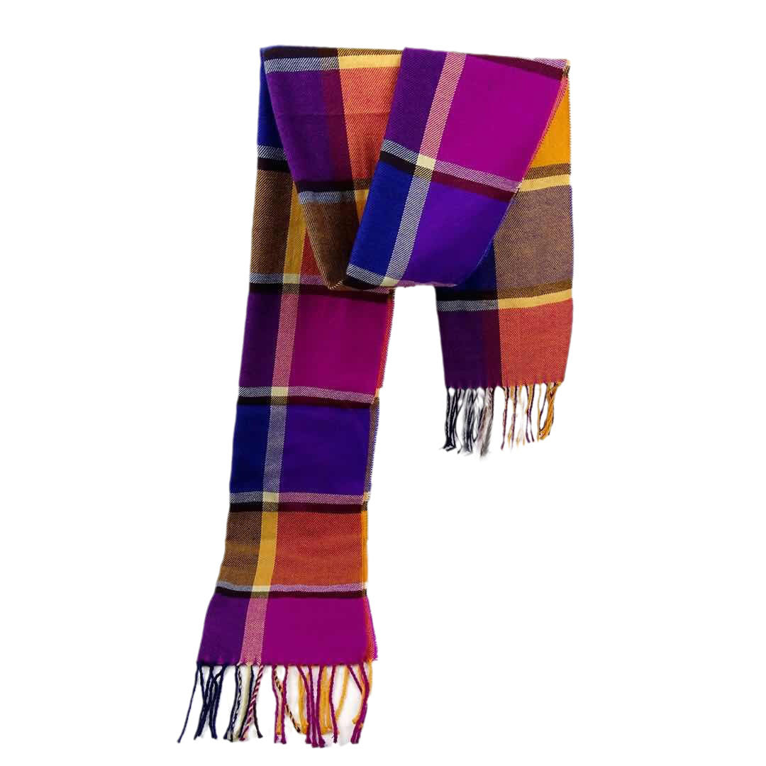 Men's Versatile Reversible Checkered Shawl Scarf