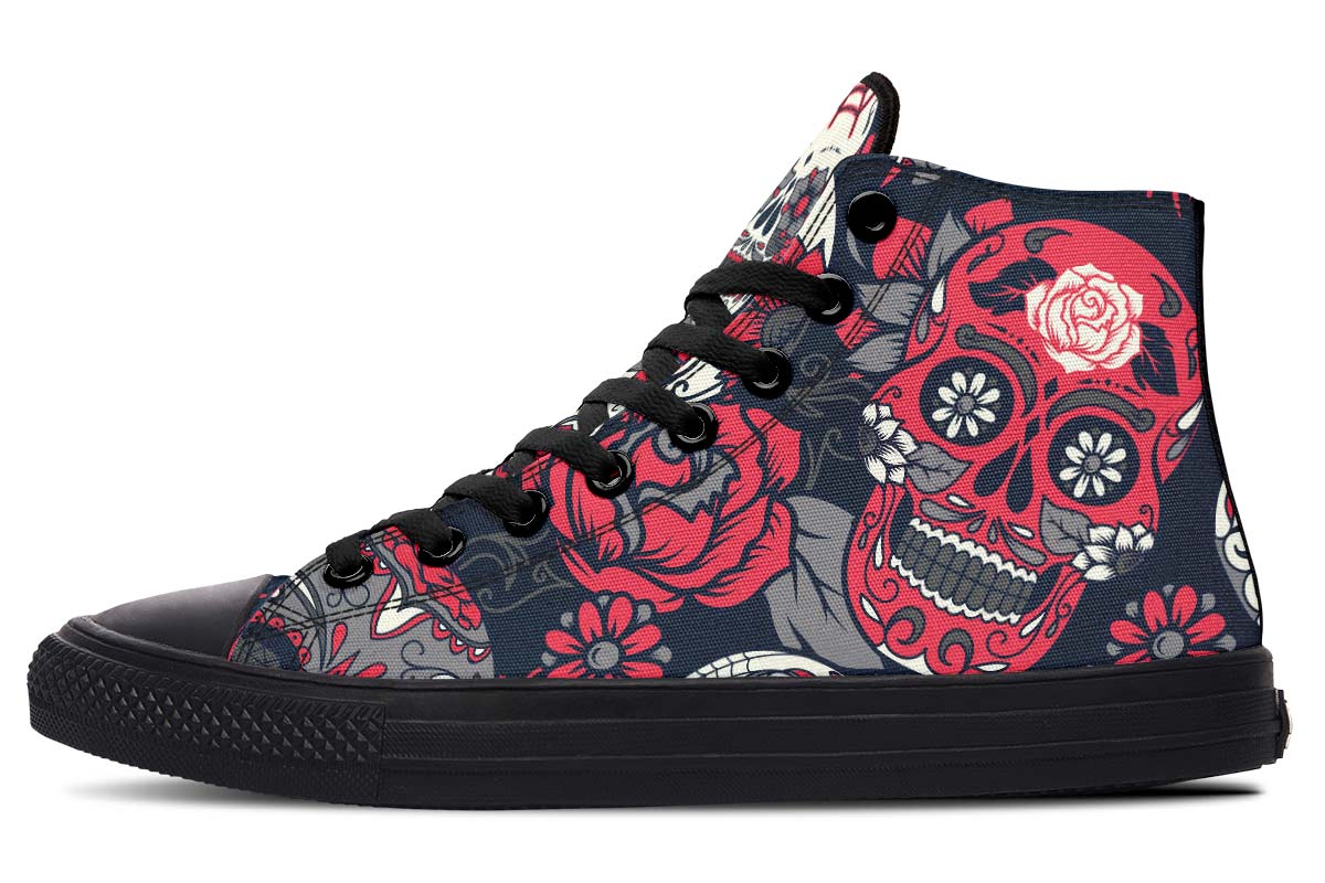 Printed Couple High-top Canvas Shoes
