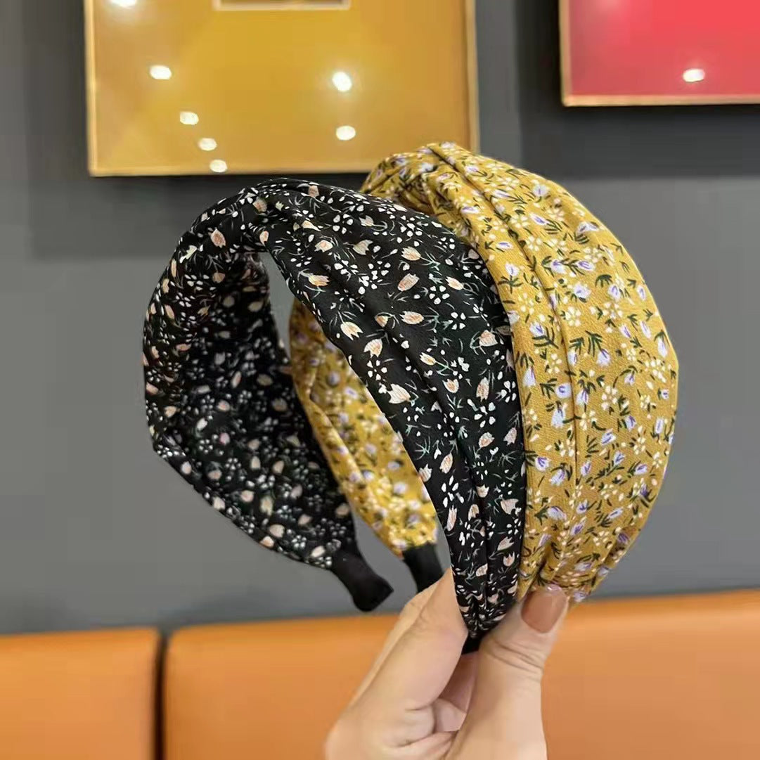 Retro French Wide Brim Hair Band Hair Fixer Women's Summer