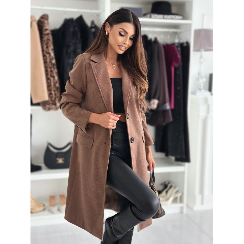 Womens AutumnWinter Wool Coat