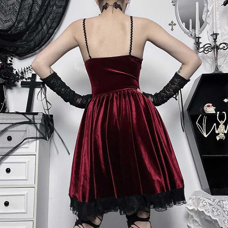 Lace Strap Mini Skirt With A Tie-Waist Design For Women