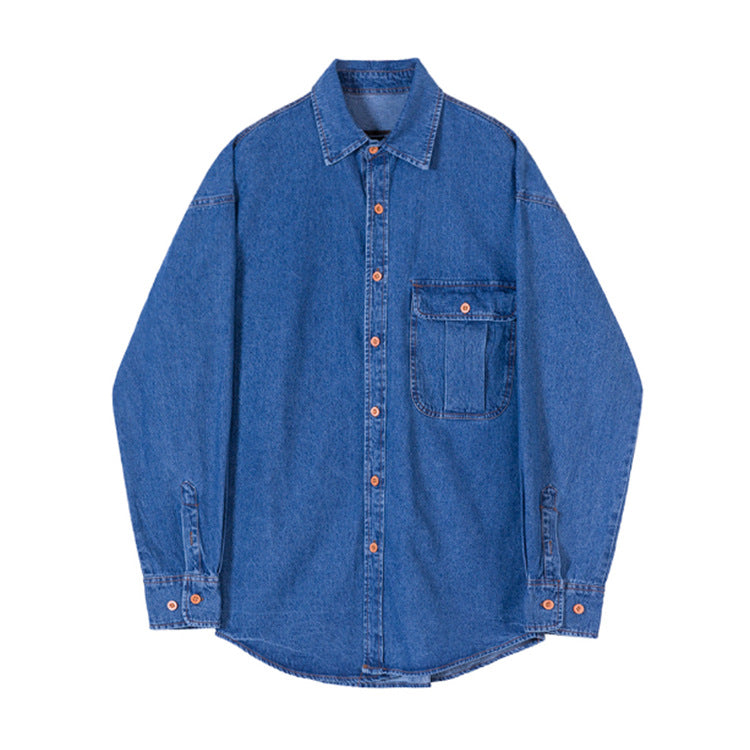 Denim Shirt Men's Spring New Long Sleeve