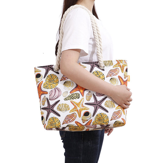 New Ocean Women's One Shoulder Large Capacity Beach Bag