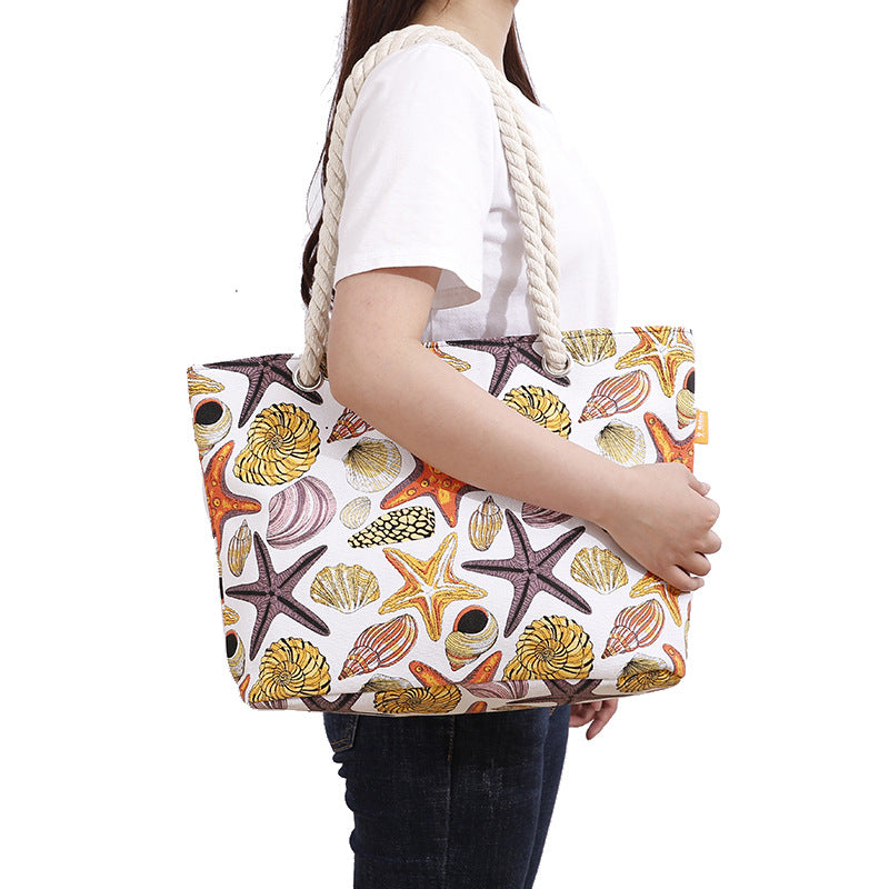New Ocean Women's One Shoulder Large Capacity Beach Bag