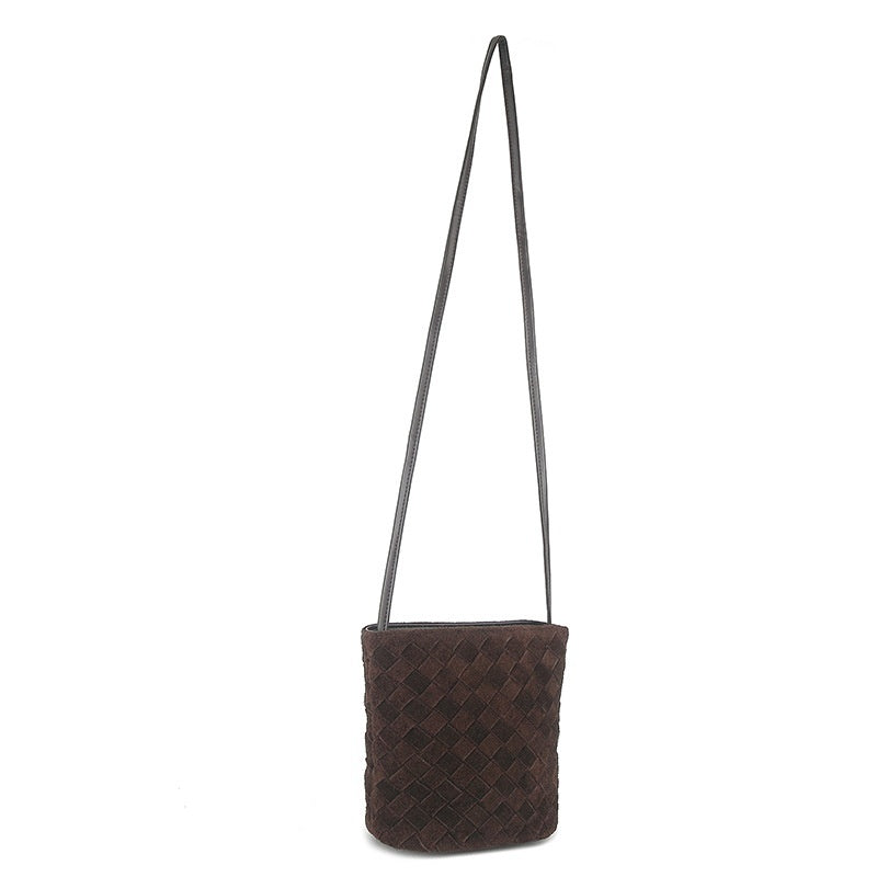 Leather Women's Casual Zip Crossbody Bag