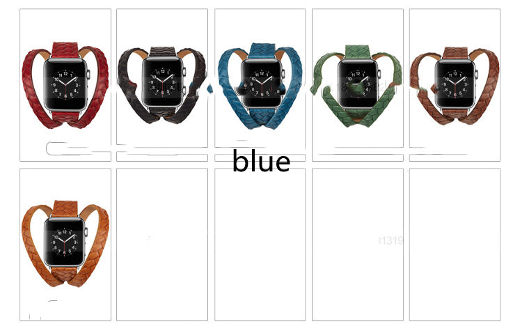 Watch Leather Leaf Pattern Breathable Personality Temperament