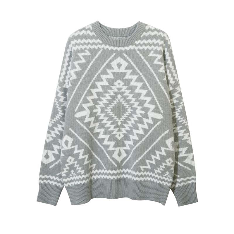 Street Tide Original Design Geometric Totem Sweater For Men