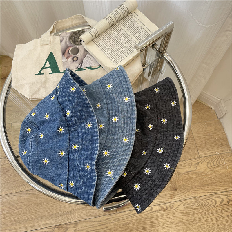 Japanese Style Little Daisy Flower Bucket Hat
