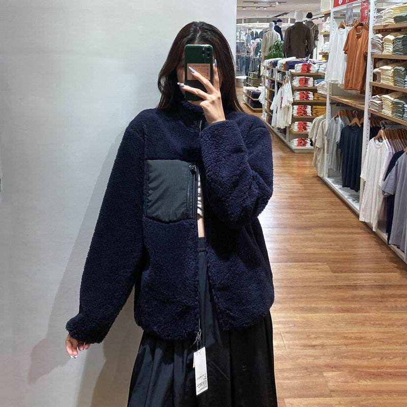Men's And Women's Couple's Windproof Polar Fleece Jacket Long-sleeved Jacket