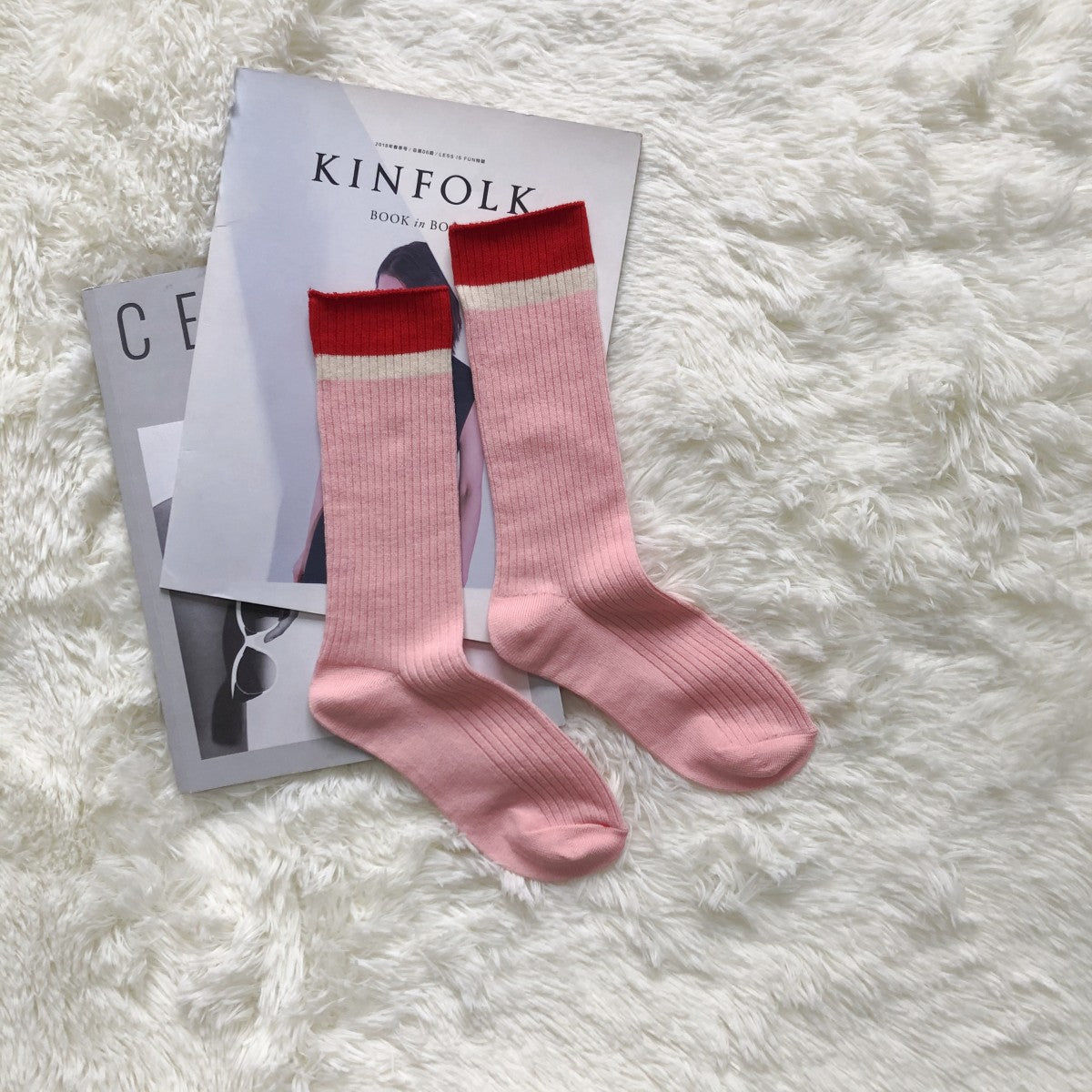 Color Matching Trendy Socks Japanese Cute Retro Pile Socks