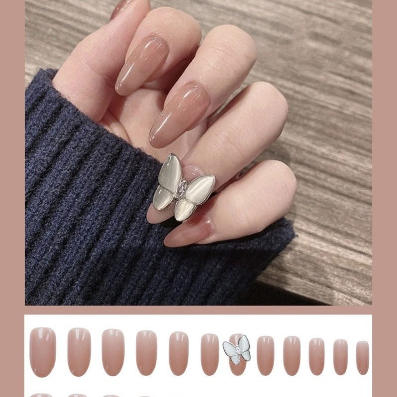 Blue Flame Lengthened European And American Wear Disassembled Nail Art