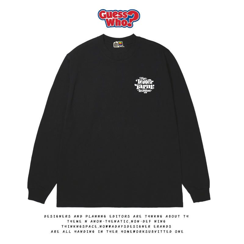 Dark-style Spine Print Street Skateboard Sweatshirt Casual Long-sleeved T-shirt