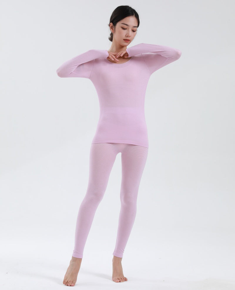 High-elasticity Womens Seamless Thermal Underwear Set
