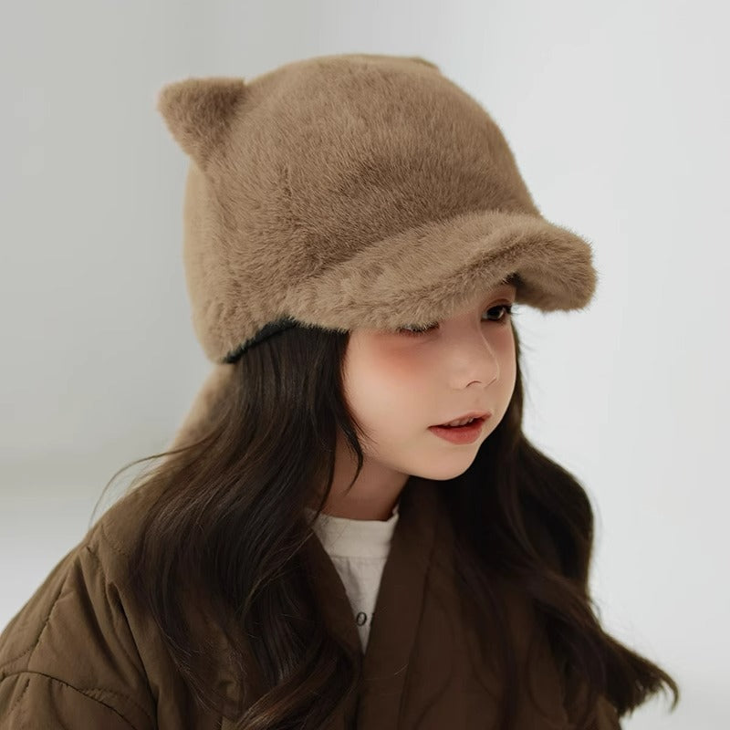 Children's Hat Thickened Warm Plush Baseball Cap