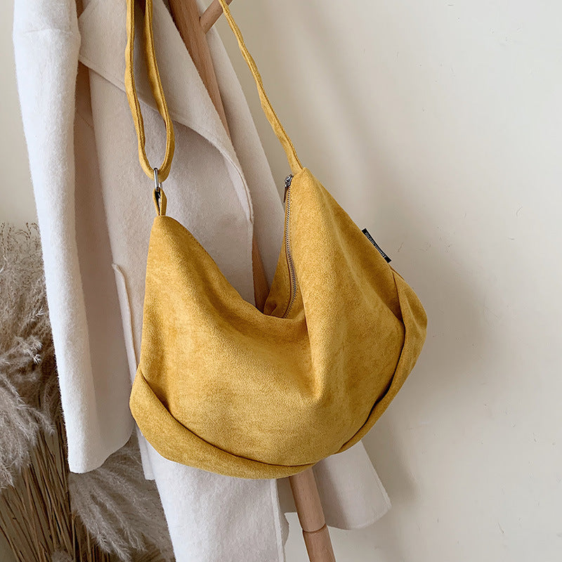 Korean Casual Solid Color Simple Tote Female Bag Commuter Messenger Bag