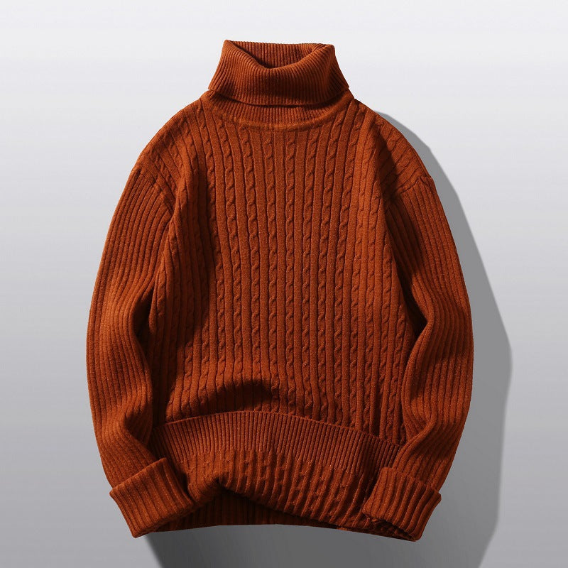 Mænds rullekrave Twist Shape bundskjorte sweater