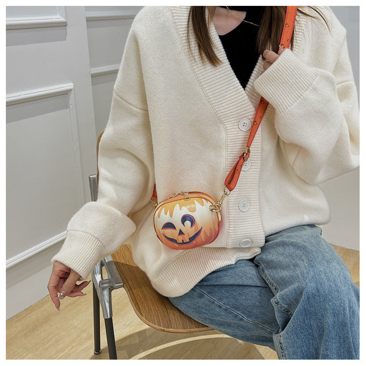 Funny And Cute Childlike One-shoulder Diagonal Bag