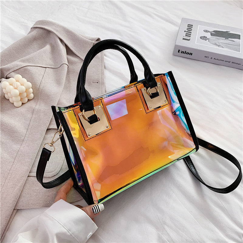 Simple And Personalized New Laser Transparent Jelly Bag