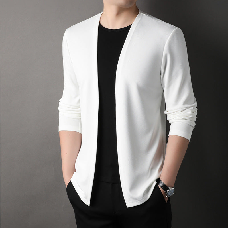 Spring Men's Cardigan Korean Style Middle-aged