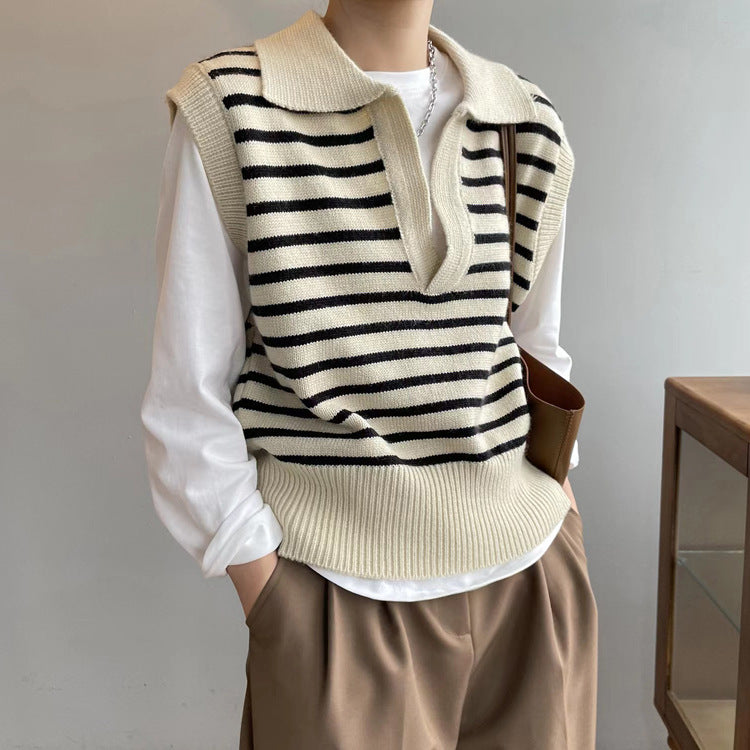 Color Matching Vest Korean Loose Waistcoat