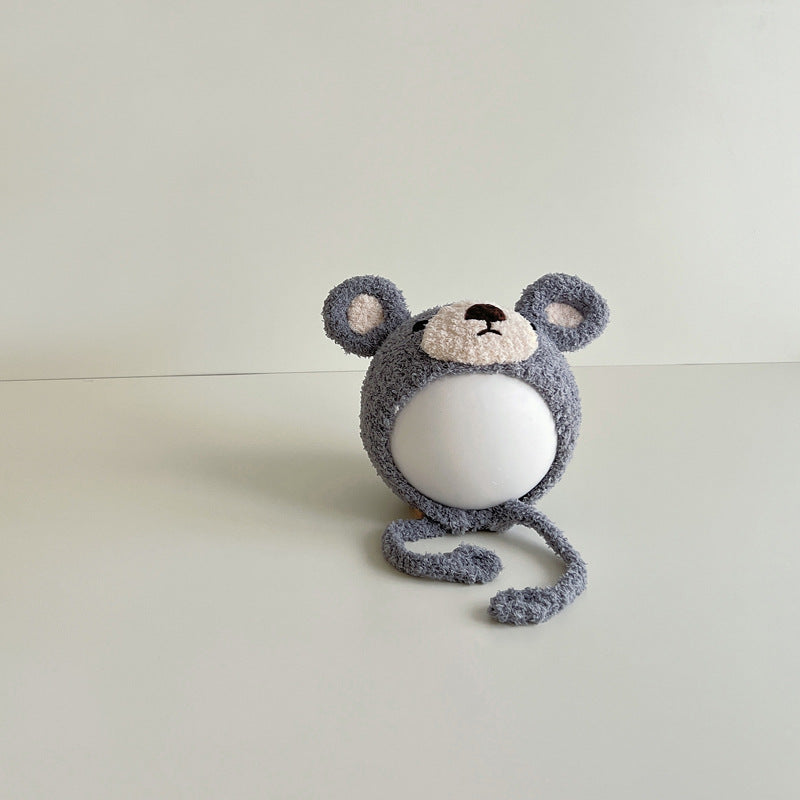Plush Bear Baby Wool Hat