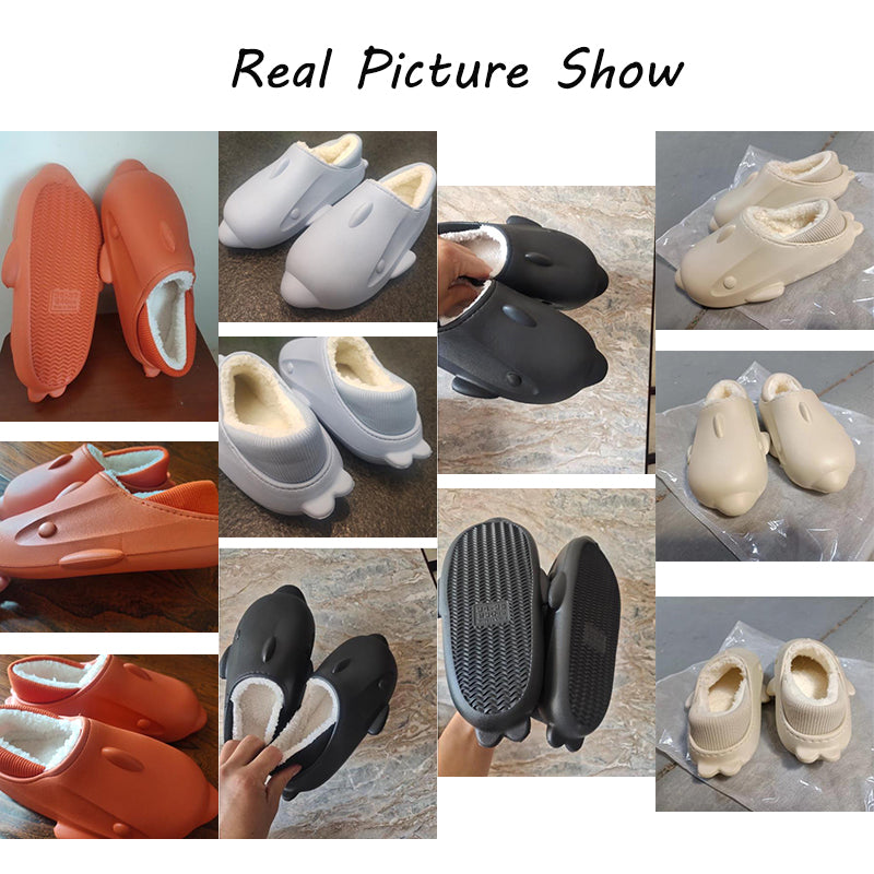 Shark Shape Slippers Home Unsiex Waterproof Platform Shoes Winter