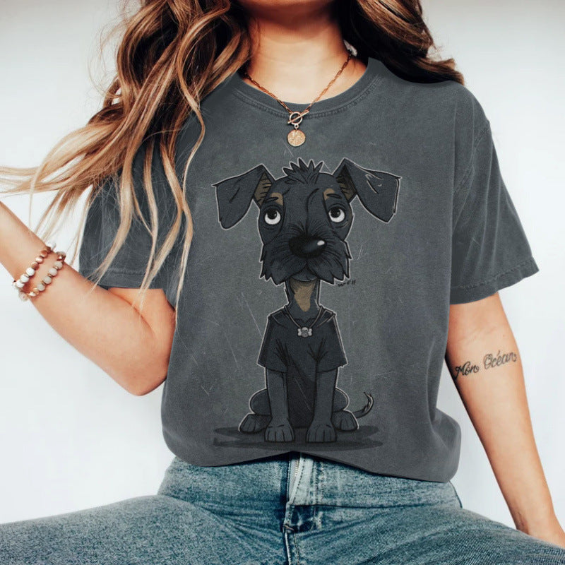 Women's T-shirt Crew Neck Short Sleeves Loose Fit 3D Print