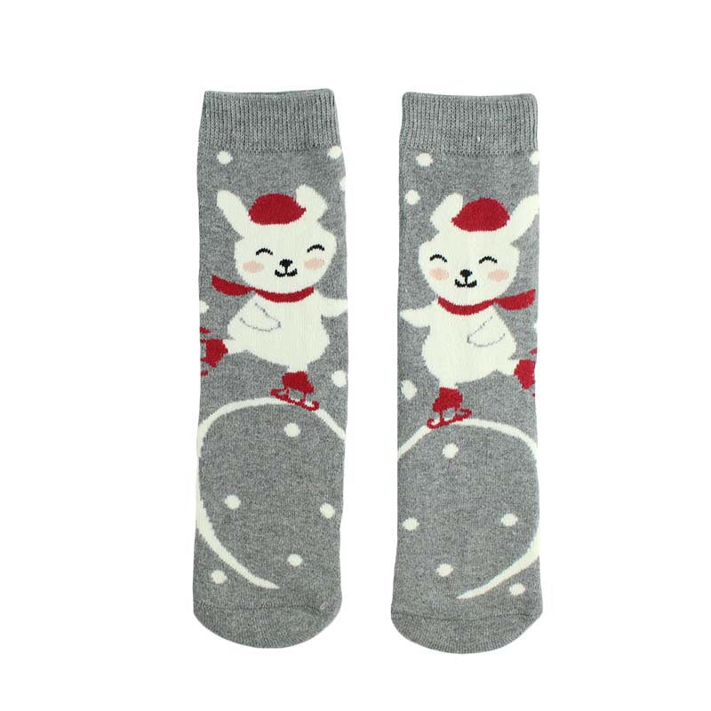 Cartoon Straight Terry Women's Socks Thickened And Warm