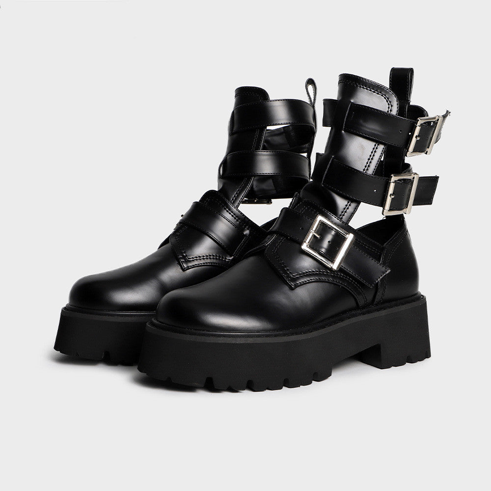 Wear Fashionable Round-headed Thick-soled Women's Boots