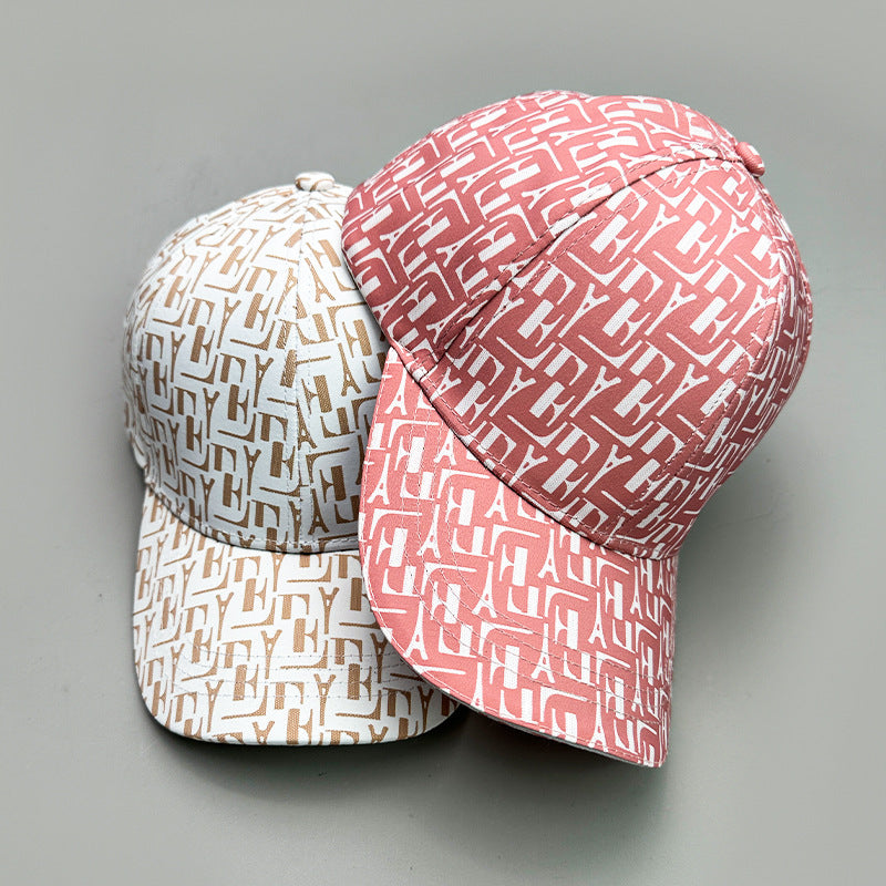 Sun-proof Houndstooth Letter Baseball Cap Men's And Women's Outdoor Breathable
