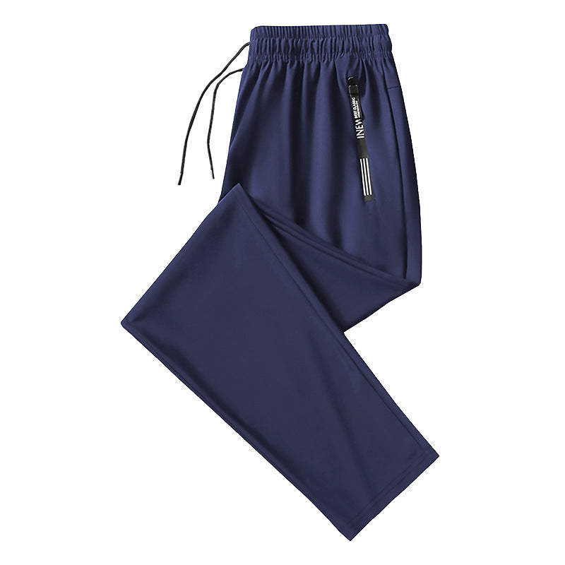 Men's Summer Thin Ice Silk Quick-drying Running Casual Pants Loose