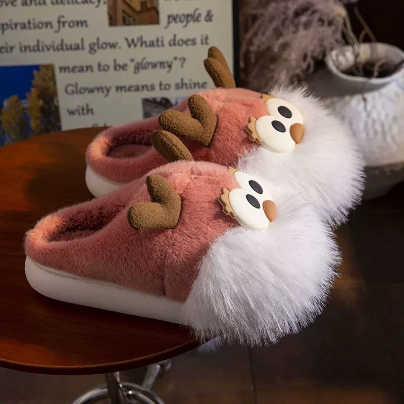 Indoor Home Cartoon Big Bearded Dragon Warm Plush Cotton Shoes