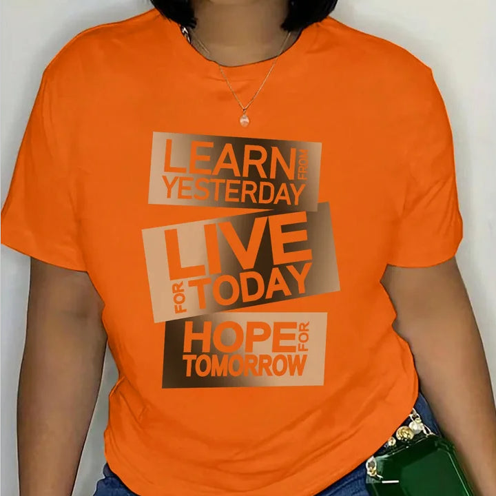 Digital Printing Casual Round Neck Short Sleeves